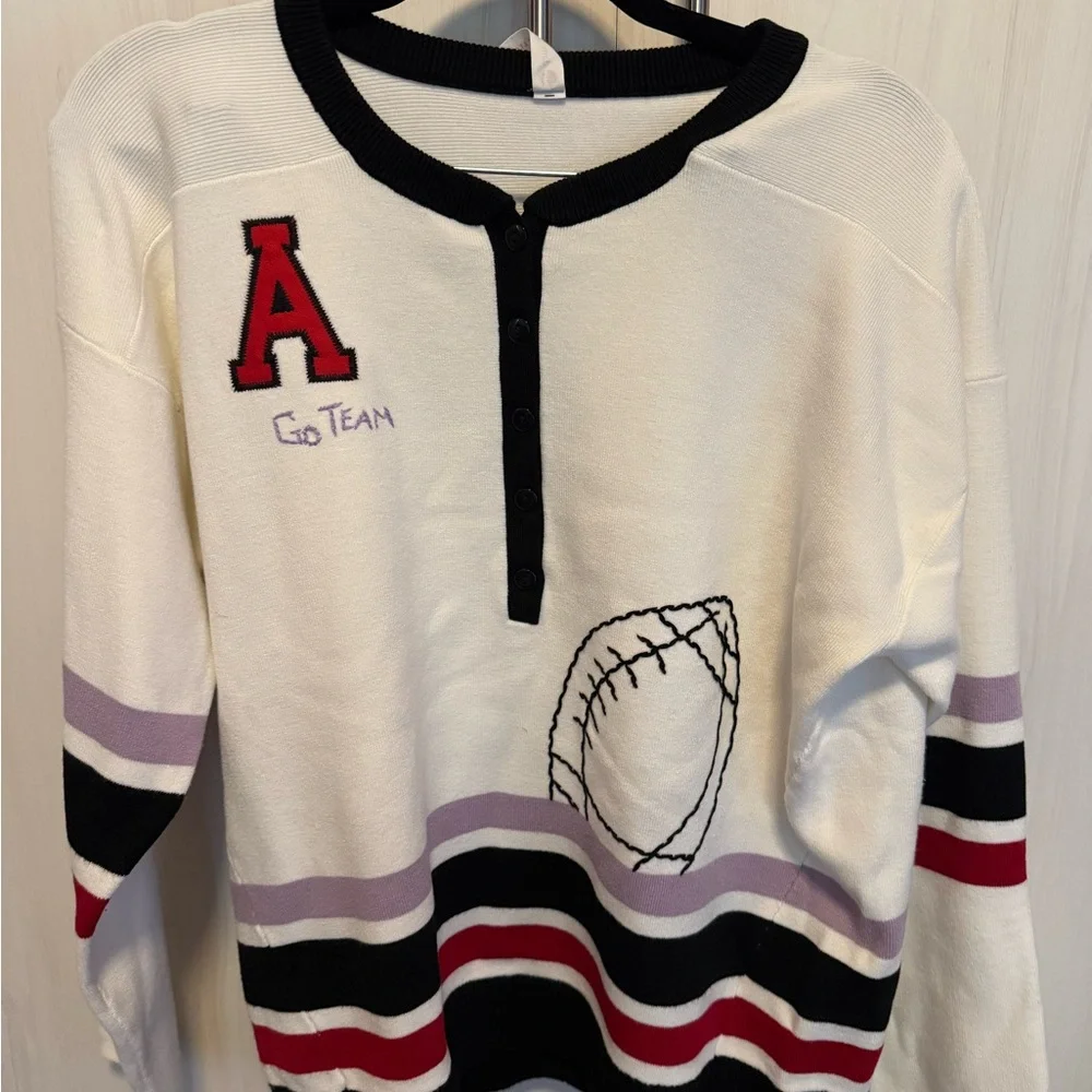 Daily Practice Go Team Embroidered Henley Top Size Small NWT Reg Price $178 - Picture 5 of 7